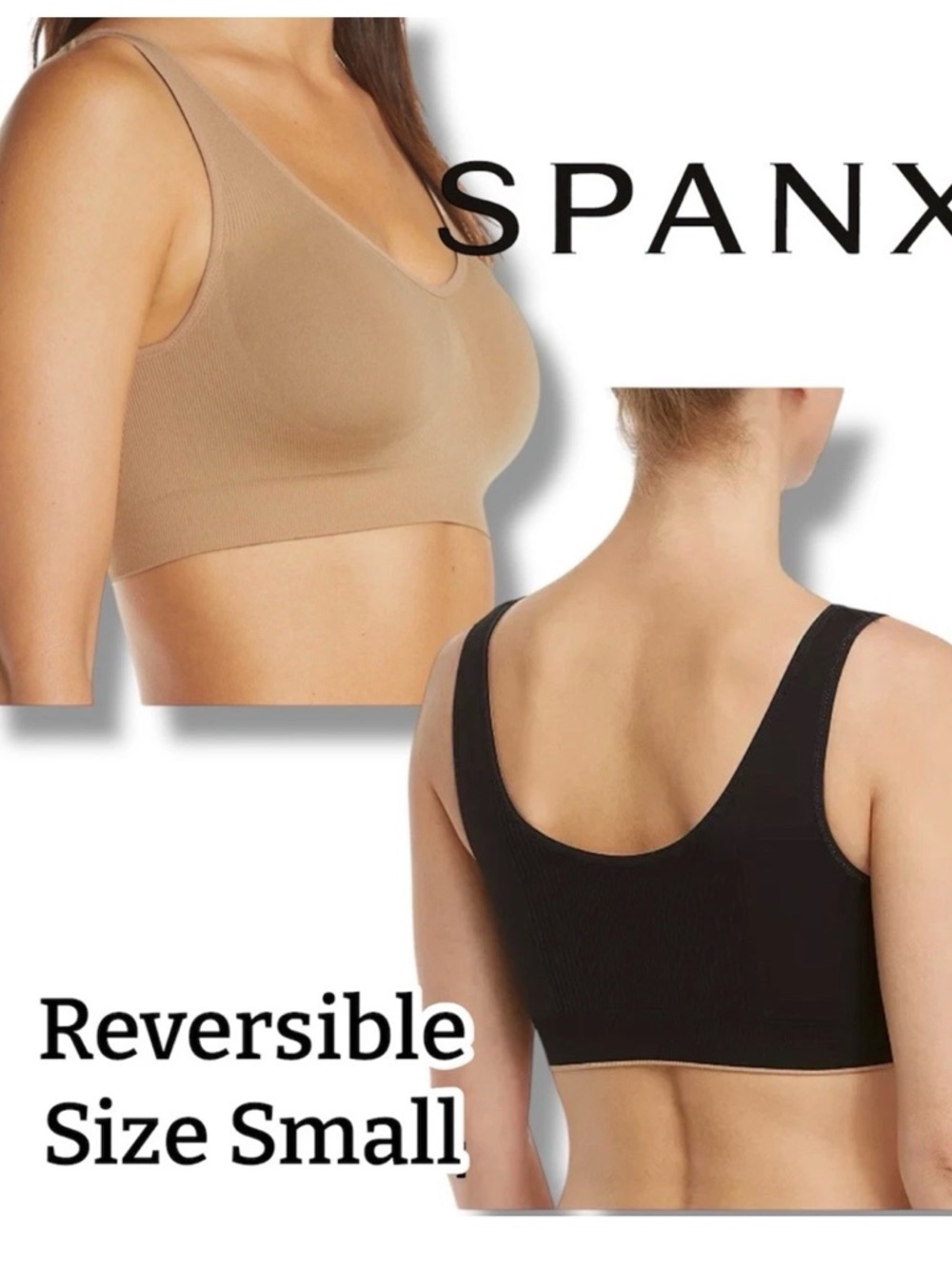 NWT Spanx Size Small Reversible Bra Seamless Comfort Tank Breast of Both Worlds